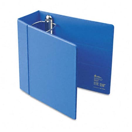 Workstation Heavy-Duty Vinyl EZD Reference Binder with Finger Hole  5in Cap  Blue TH883213